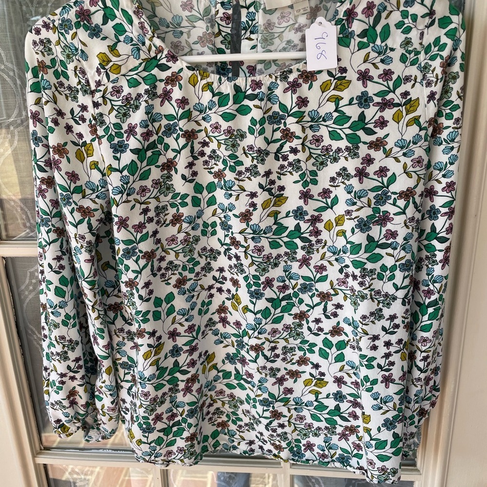 LOFT Petite Floral Blouse XS 🌸 Cottagecore Garden Top Romantic Spring